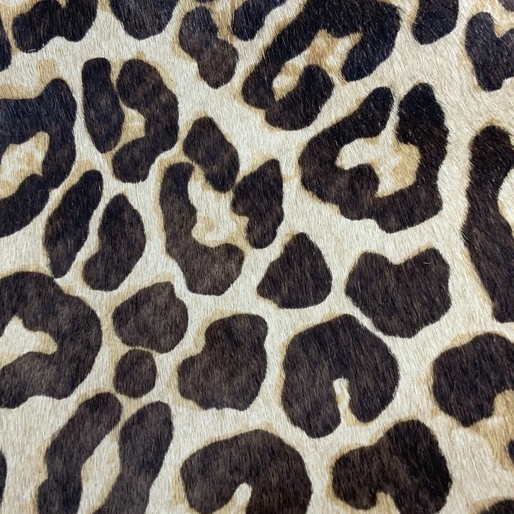 Margot Leopard Print Calf Hair and Black Tan Pebbled Leather Hobo Shoulder Bag